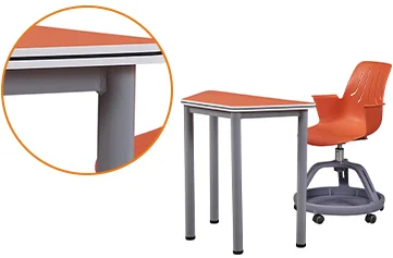 modern cheap children school classroom MDF table wheels swivel training chairs single student study desk and chair set