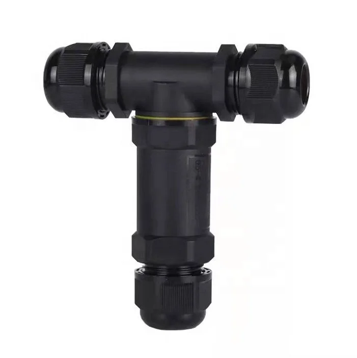 New T-type 2-5 core waterproof connector IP68 three-way waterproof connector lighting cable connector