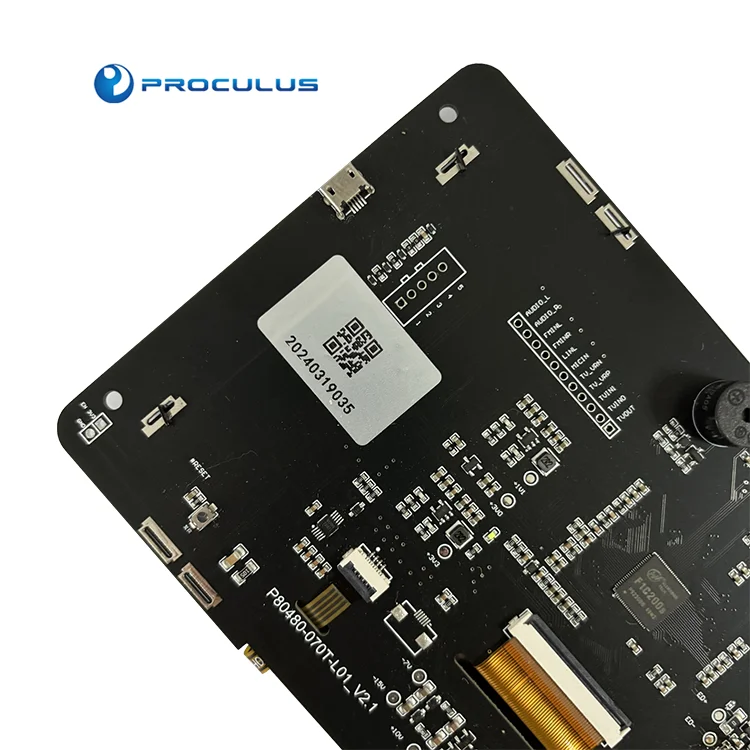 Proculus 7inch Embedded hmi Touch Screen Panel intelligent serial port LCD Display resistive Touch screen TTL Lcd Modules