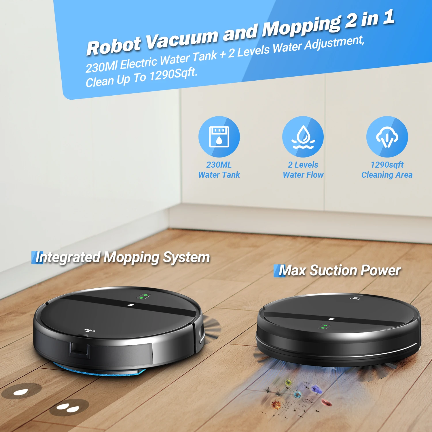 G20 Electric Robot Vacuum Cleaner Multifunctional Self-Cleaning Aspiradora Mop Smart Wet & Dry Mopping Function