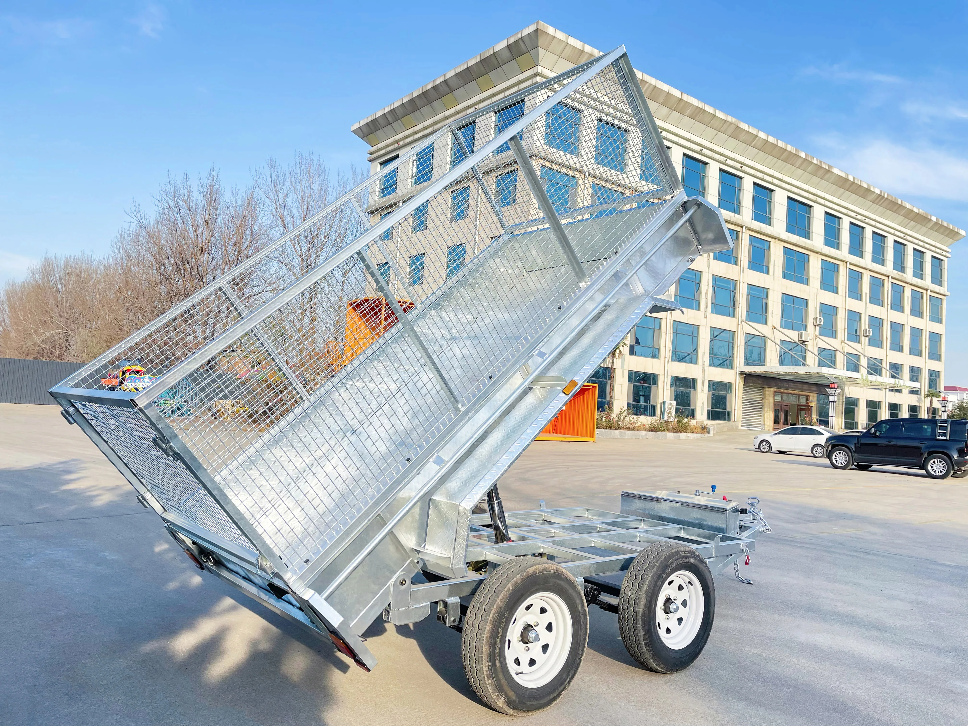China Supply Cage Trailer Box Trailer 10X5 Tandem Axle Trailer