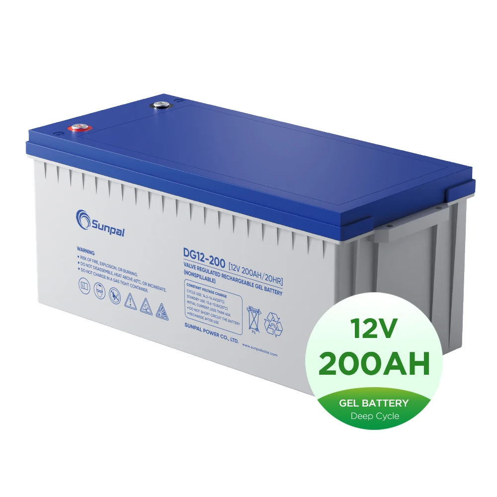 Sunpal All In One Gel VRLA Battery 12V 100Ah 150Ah 200Ah 250Ah With Lcd Display