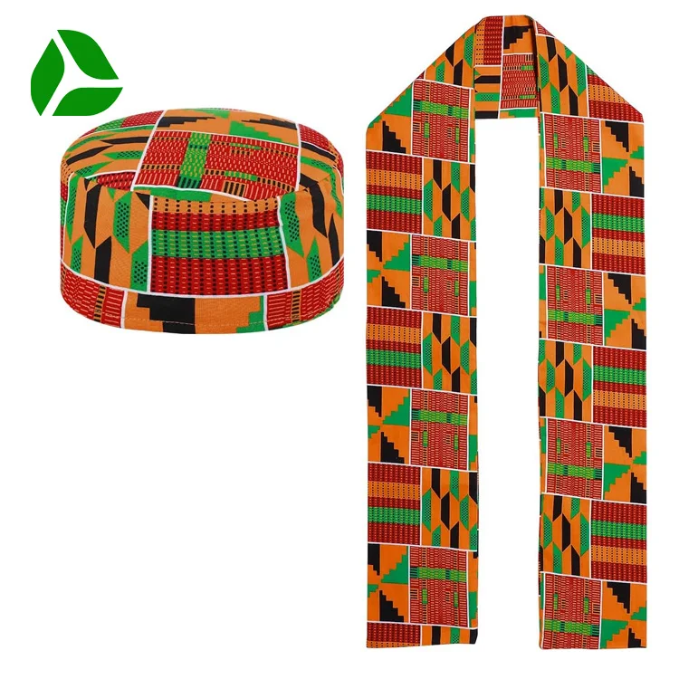 Мужская шляпа Kente Kufi с Африканским принтом