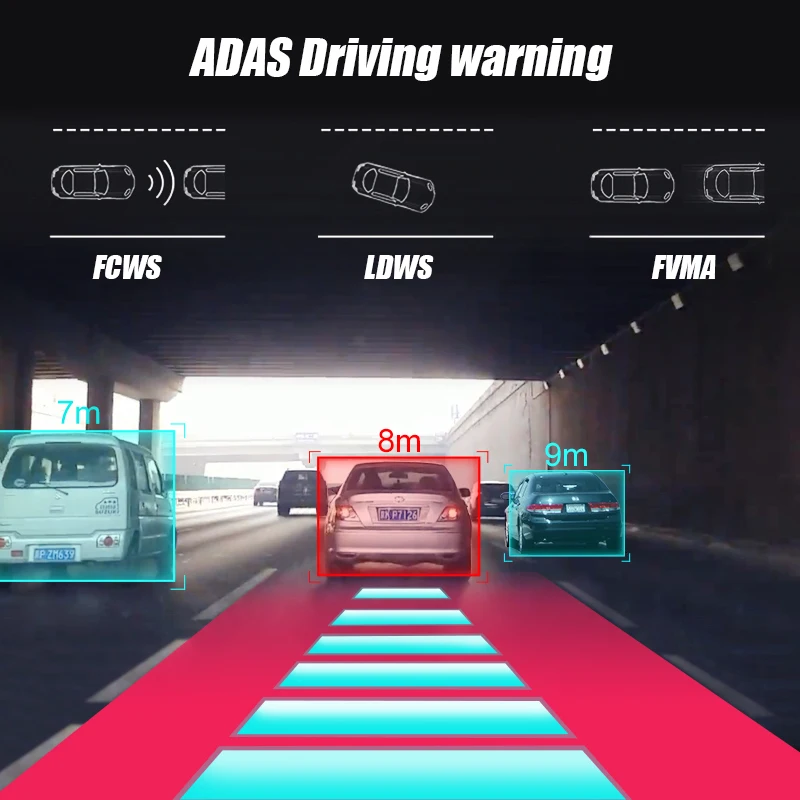 4G WiFi 7.84' FHD 1080P Rearview Mirror Special Bracket Auto DashCam 3 Camera 2+32GB Android 5.1 ADAS Car DVR for Taxi  Dashcam