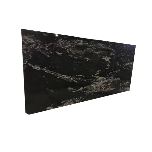 cut to size Chinese cheap natural polished marble tiels black Marble with white veins