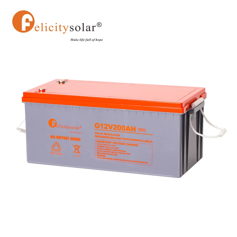 felicity solar 12v 200ah gel battery solar battery for sale solar battery pack with long lifespan