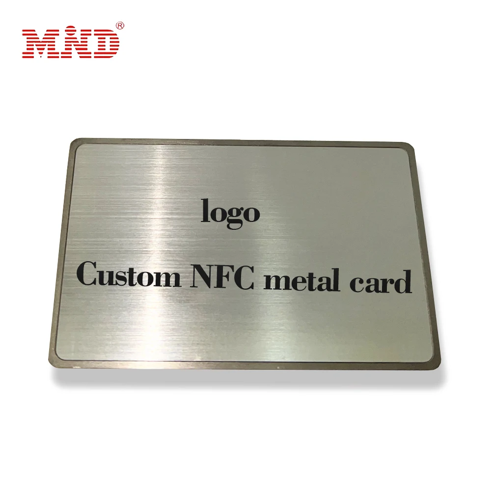 NFC Metal blank card custom NFC metal id Smart RFID Chip card  NFC metal Business cards
