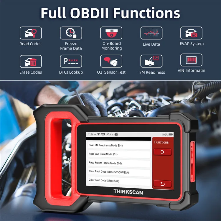 2024 THINKCAR Thinkscan s7 Plus S7 OBD2 Diagnostic Tools Engine/Transmission /ABS/SRS Diagnosis Code Reader Scanner Update Free