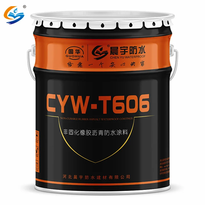 Elastomeric Non-Cured Basement Roof Concrete Foundation Waterproofing Waterproof Rubber Coating Paint With Membrane