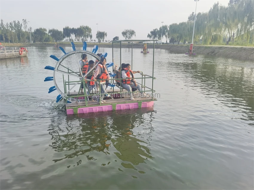 Plastic wheel pedal boat anti-corrosion wood paint environmentally friendly pontoon water pipe inflatable floating pad dock
