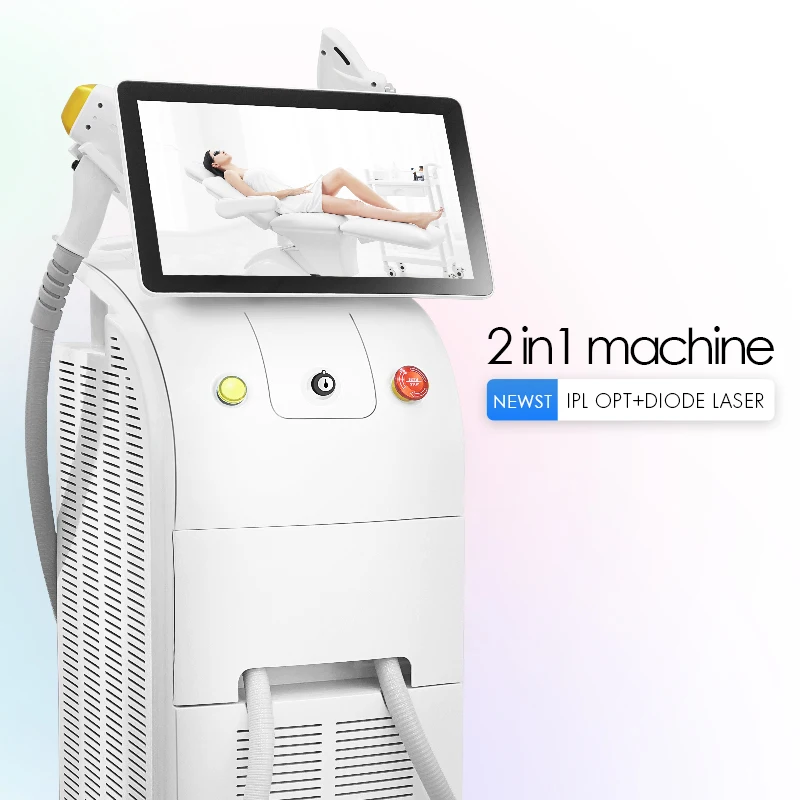 2 in 1 IPL + Diode Laser Hair Removal Beauty Salon Equipment