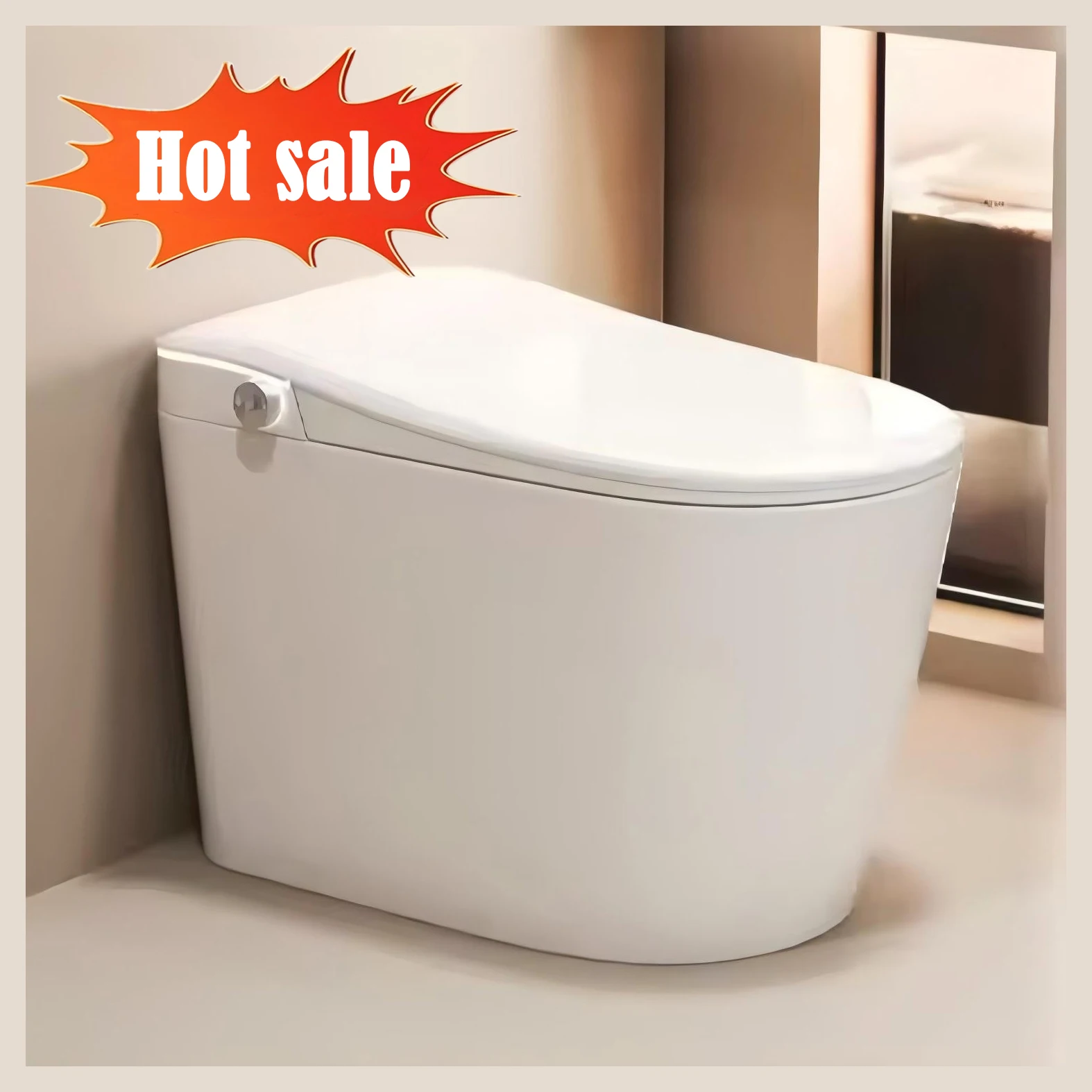 2024 Modern Sanitary Ware Automatic Flush electronic bidet toilet ceramic wc one piece P trap smart toilet for hotel