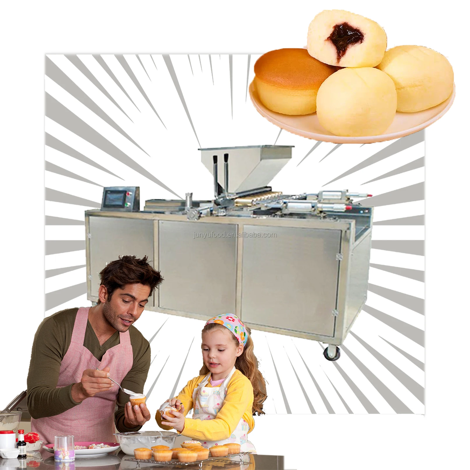 New forming  production line for sale wheel cake tunnel oven baking equipment