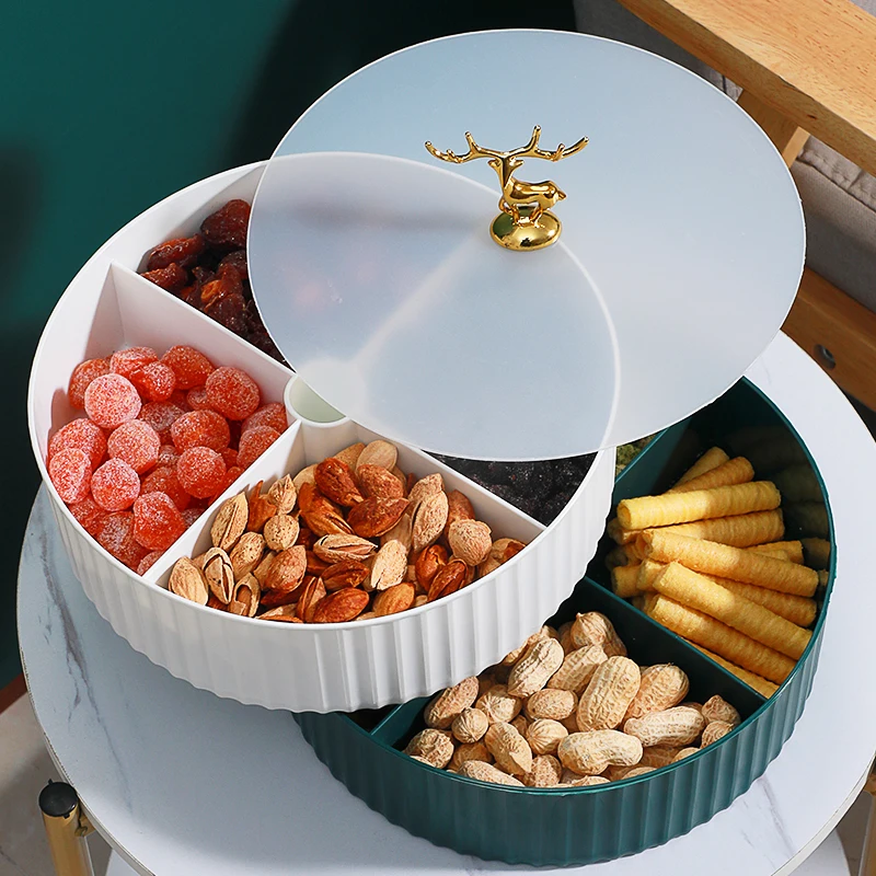 Elk Fruit Plate Fawn Dried Fruit Living Room Candy Household Snacks Melon Seed Box Wedding Dried Fruit Tray