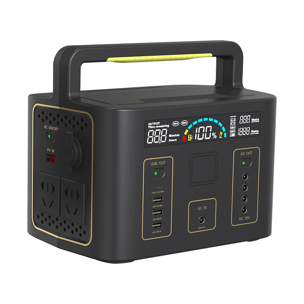 Charging Rechargeable Solar Generator Portable Power Station Outdoor Power Supply 500W Lithium Ion Energy System
