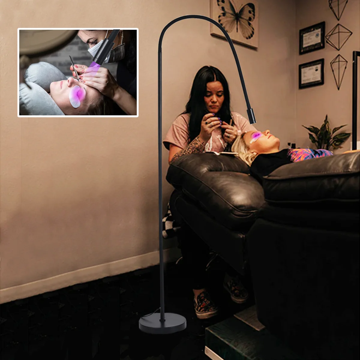 2023 OEM new product high quality uv curing lamp floor lamp foot  switch for manicure for beautiful eyelashes