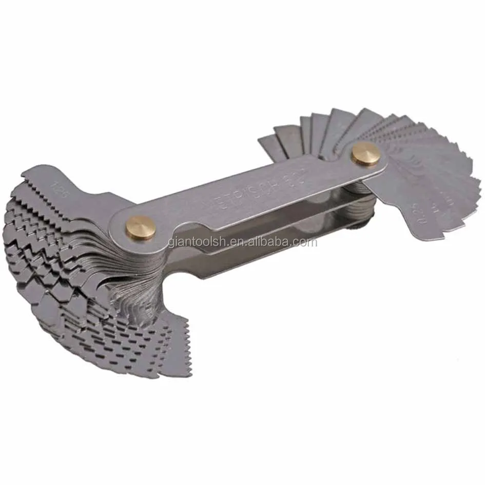 High Precision Screw Pitch Gauge SAE Whitworth 55-Degree & Metric 60-Degree Grip Whitworth Screw Thread Pitch Gauges Tools