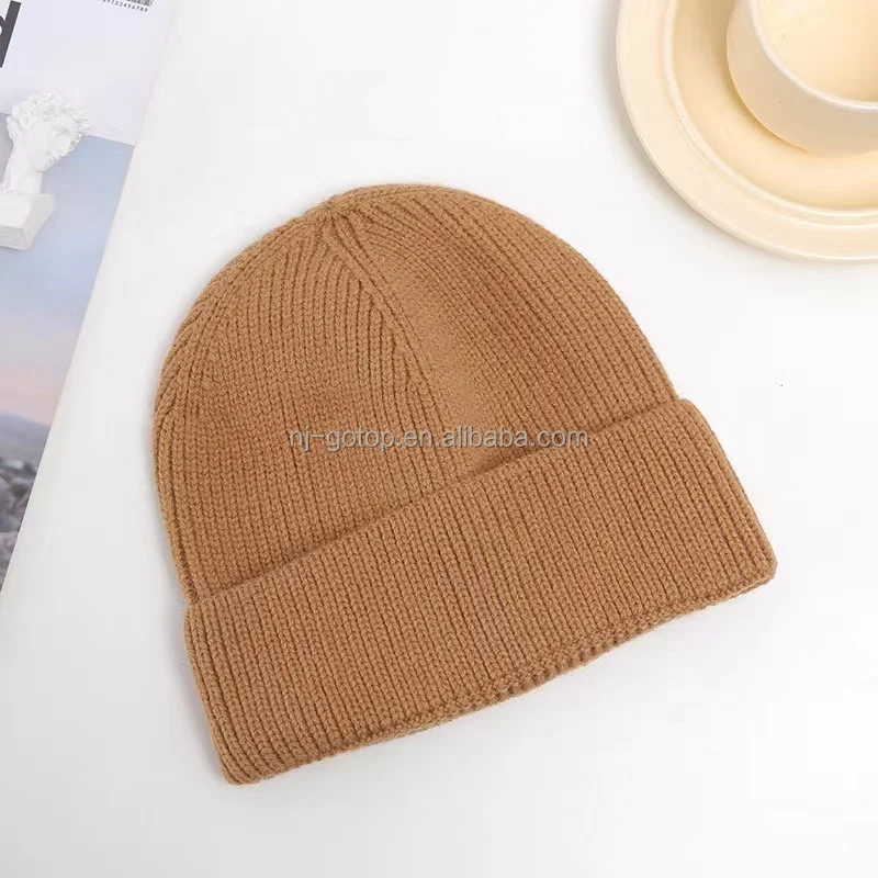 Unisex Daily Beanies for Men and Women Soft Slouchy Winter Knit Fisherman Caps Cuffed Cap with Skull Design for Travel