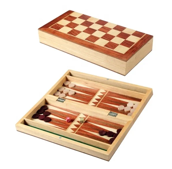 Custom Manufacturers Handmade Backgammon Chess with Checkers