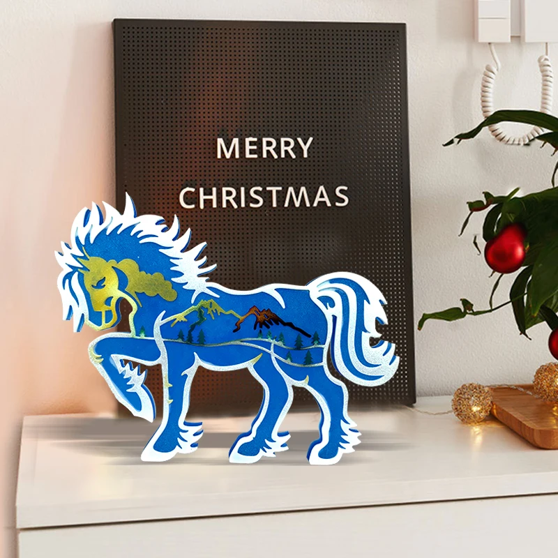 5879 Animal collection Elk brown bear horse forest Wolf elephant ornaments silicone mold home decoration resin mold