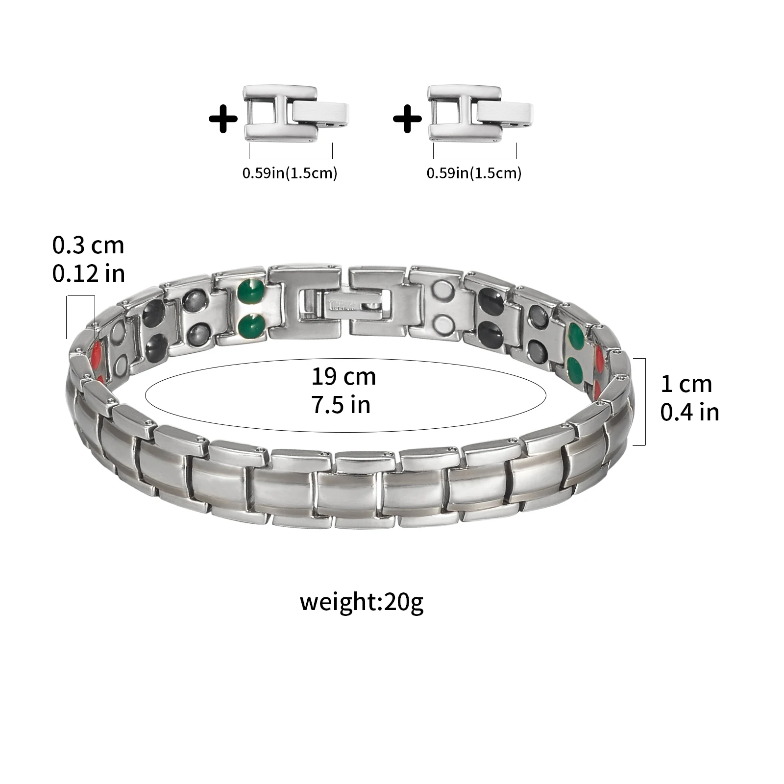 Wollet Wholesale Custom 9 in 1 Natural Stone Quantum Scalar Energy Jade Solid Germanium Amethyst Titanium Bracelet de Couple