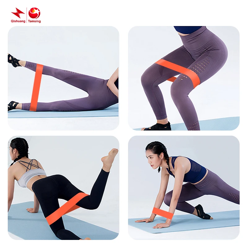 Ready to Ship High Quality  Latex Family Exercise Fitness Blue Elastic Mini Hip Exercise Resistance Loop Booty Bands