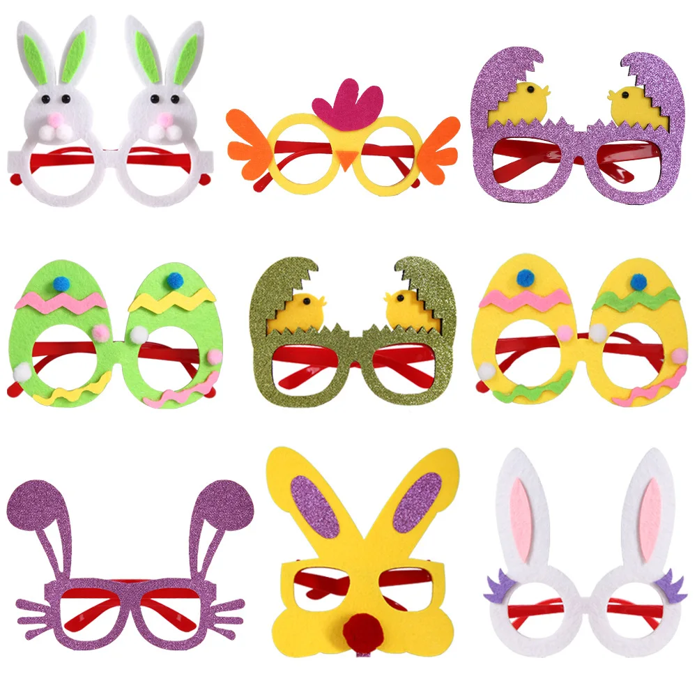 2022 Easter Party Decoration Glasses Egg Bunny Children Dress Up Easter Glasses