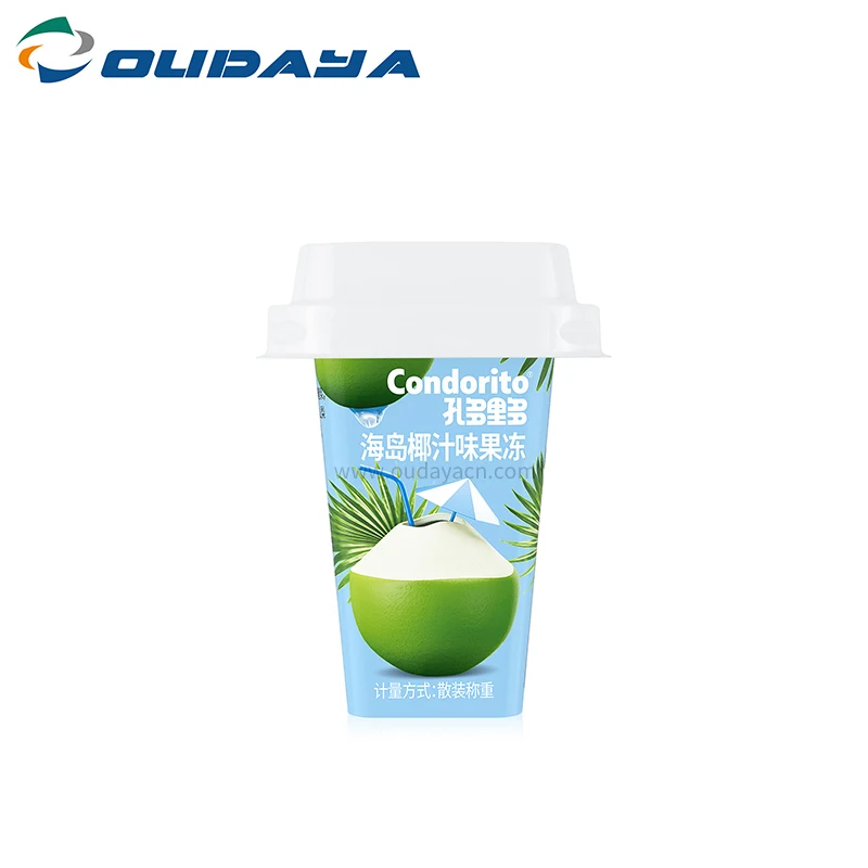 50ml wholesale square small jelly square dessert packaging pp plastic cup with pet lid