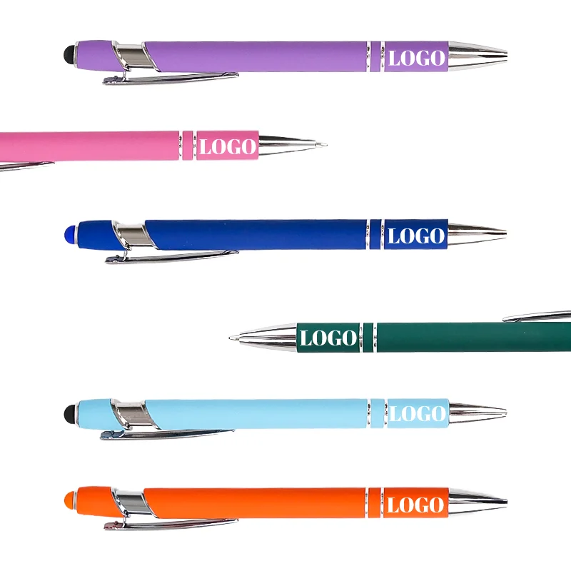 Hot Selling Metal Black or Blue Ink 1.0mm Ballpoint Pen Advertising for Office and School