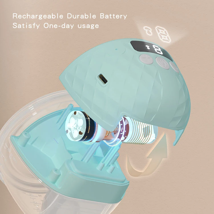 Factory Directly OEM Portable Wireless Electric Breast Pump Hands-free Smart Breastfeeding Pump Wearable Breast Milk Extractor
