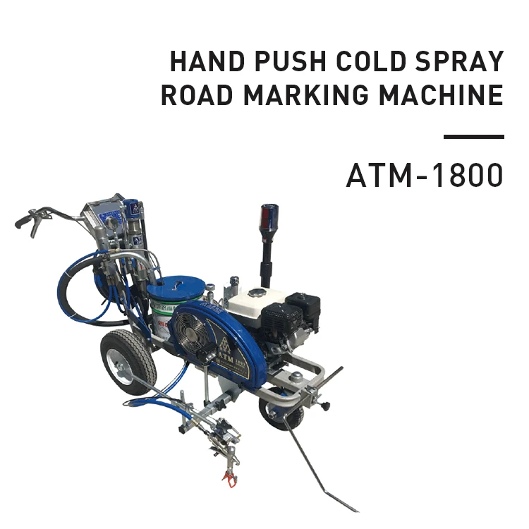 road construction cold plastic airless Hand push cold spray road marking machine