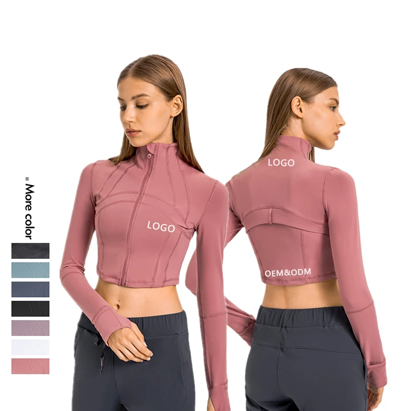 Xsunwing Gym zipper Jackets With Thumb Hole Quick Dry Long Sleeve Slim Fit Sports Tops Women Workout Running Yoga active Jackets
