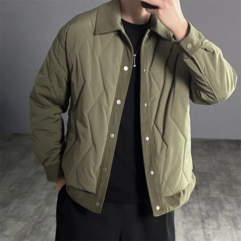 Мужская уличная пуховая куртка большого размера с вышитой техникой гусиная зимняя ветровка флисовая мужская одежда