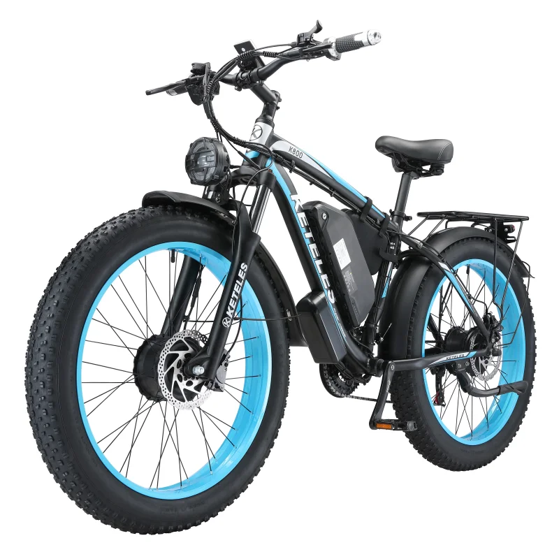 Electric Bike 1000W Dual Motor Electric Bicycle with front Motor 500W and rear Motor 500W E-bike
