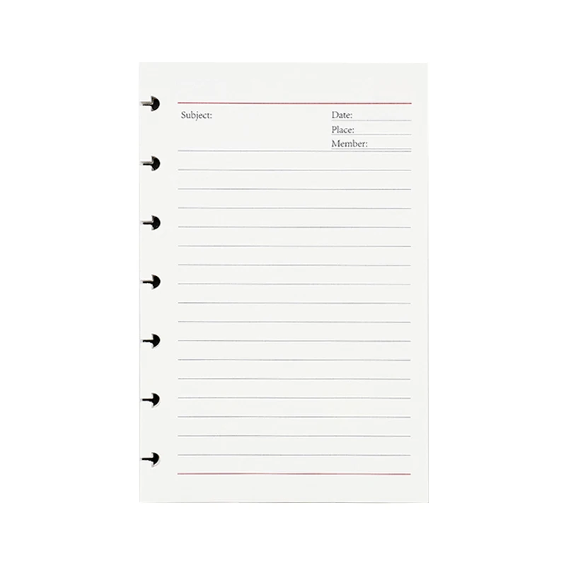 RINGNOTE B6 disc bound Refill paper 60 sheets budget planner for 2021 diary disc binding journal