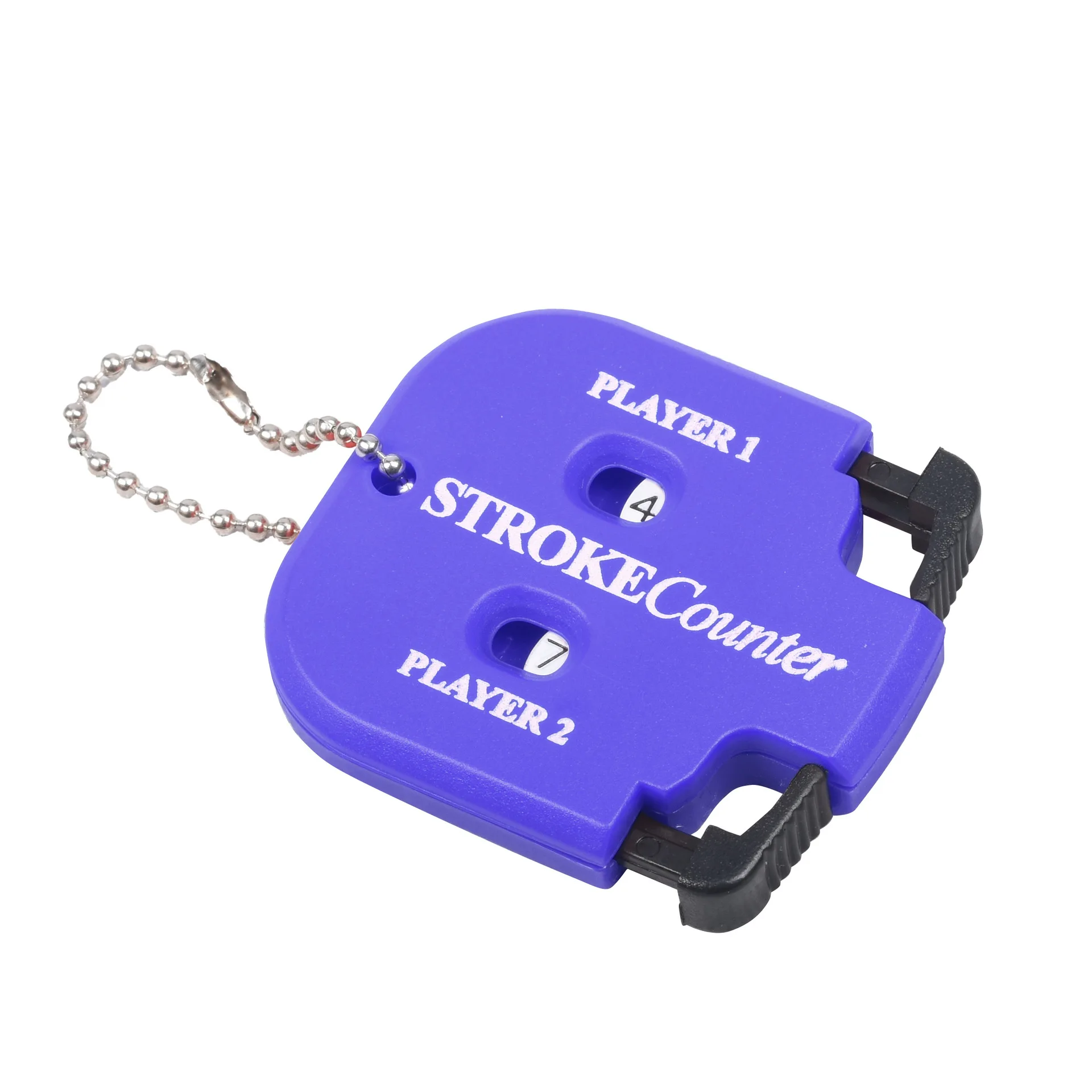 Portable Mini Two-Digit Score Counter Black Golf Training Auxiliary Accessory with Key Chain 2 Pieces