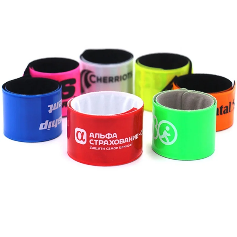 High Visibility Reflectors PVC Reflective Bands,Reflective Slap Bracelet,Reflective Wristband