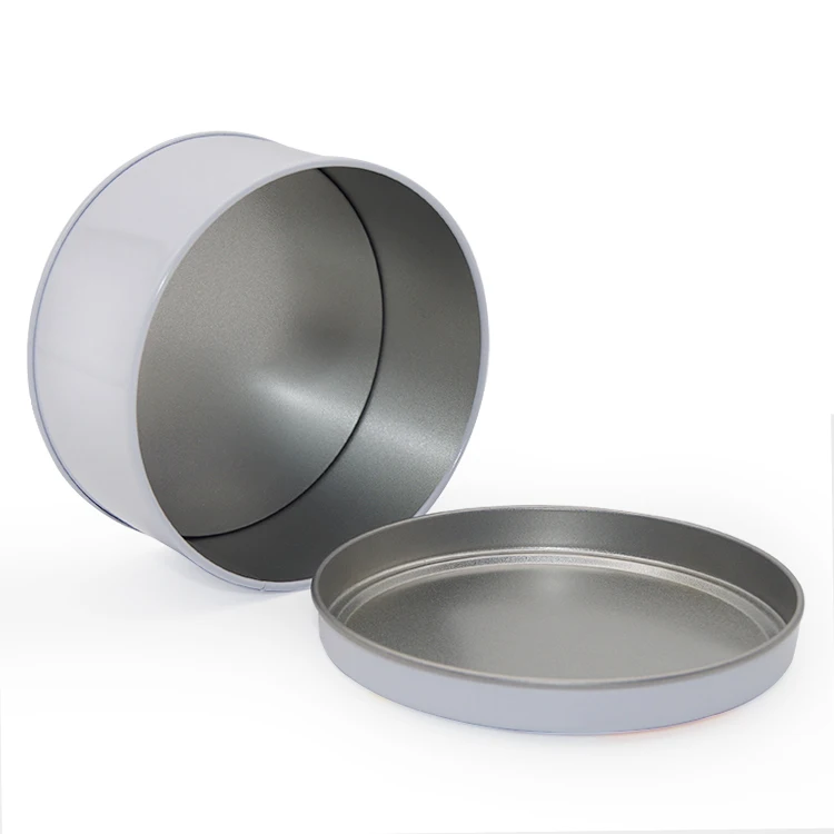 Custom Round Metal Cookie Tins With Lids Window Empty Bulk Biscuit Tin Containers Gold Candy Tin Can