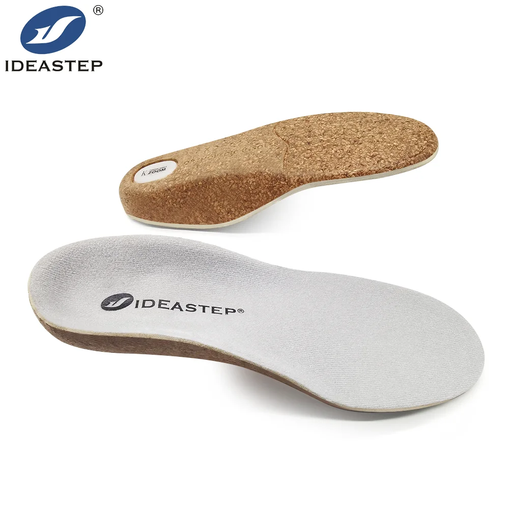 Factory Eco-friendly Sweat Absorption Breathable Cork Insole Natural Recycled Shoes Insert Silicone Pads Anti-slip for Soccer Sp