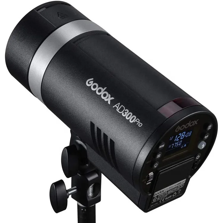 Godox AD300pro 2.4G Wireless TTL Outdoor Flash Dimmable  LED Modeling Lamp Camera Flash With Power Battery