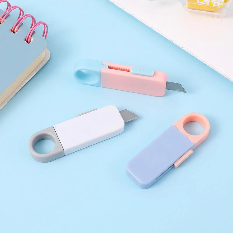 MIDDIA Small Charm Pocket Utility Knife Cutter Cutting Letter Opener Unpacking School Office mini knife leather cutting cnc