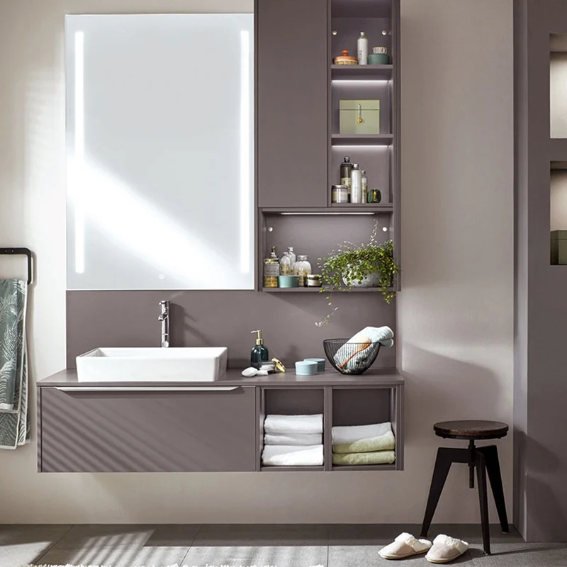 Modern Lacquer Bathroom Furniture Vanities Storage Cabinets