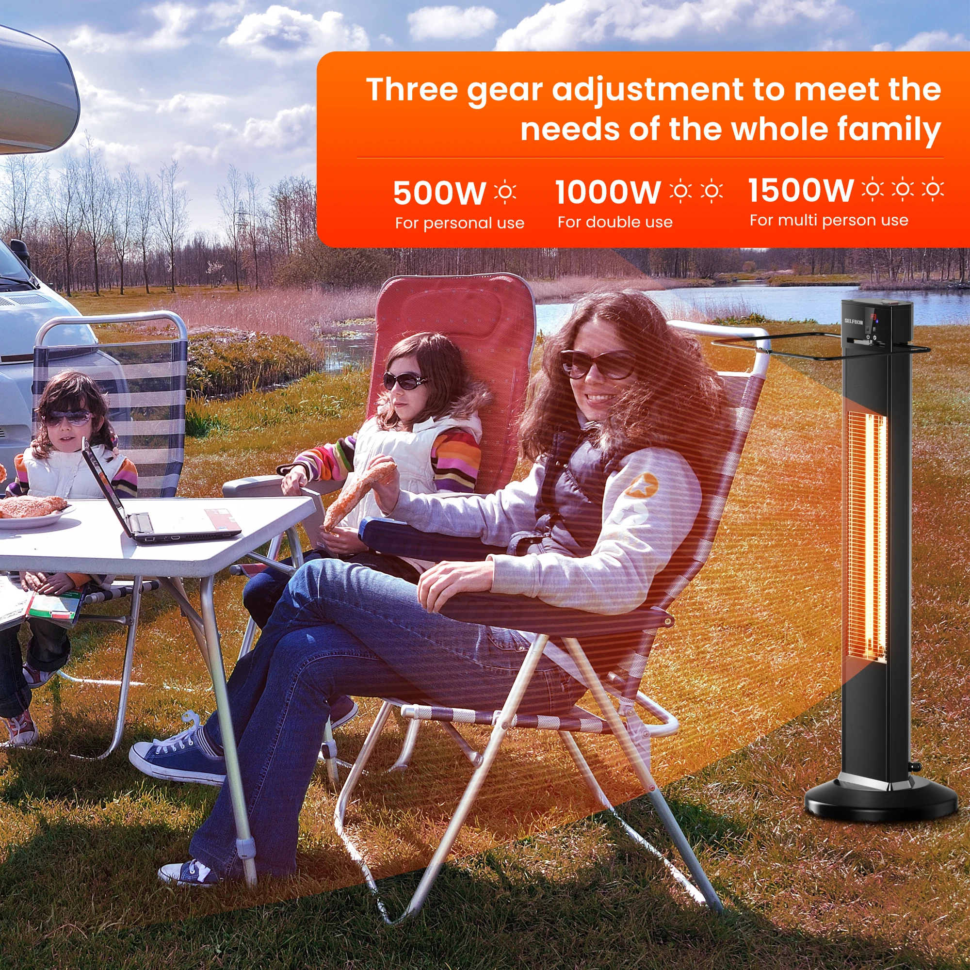 SELFBON outdoor carbon fiber electric patio heater ship from USA