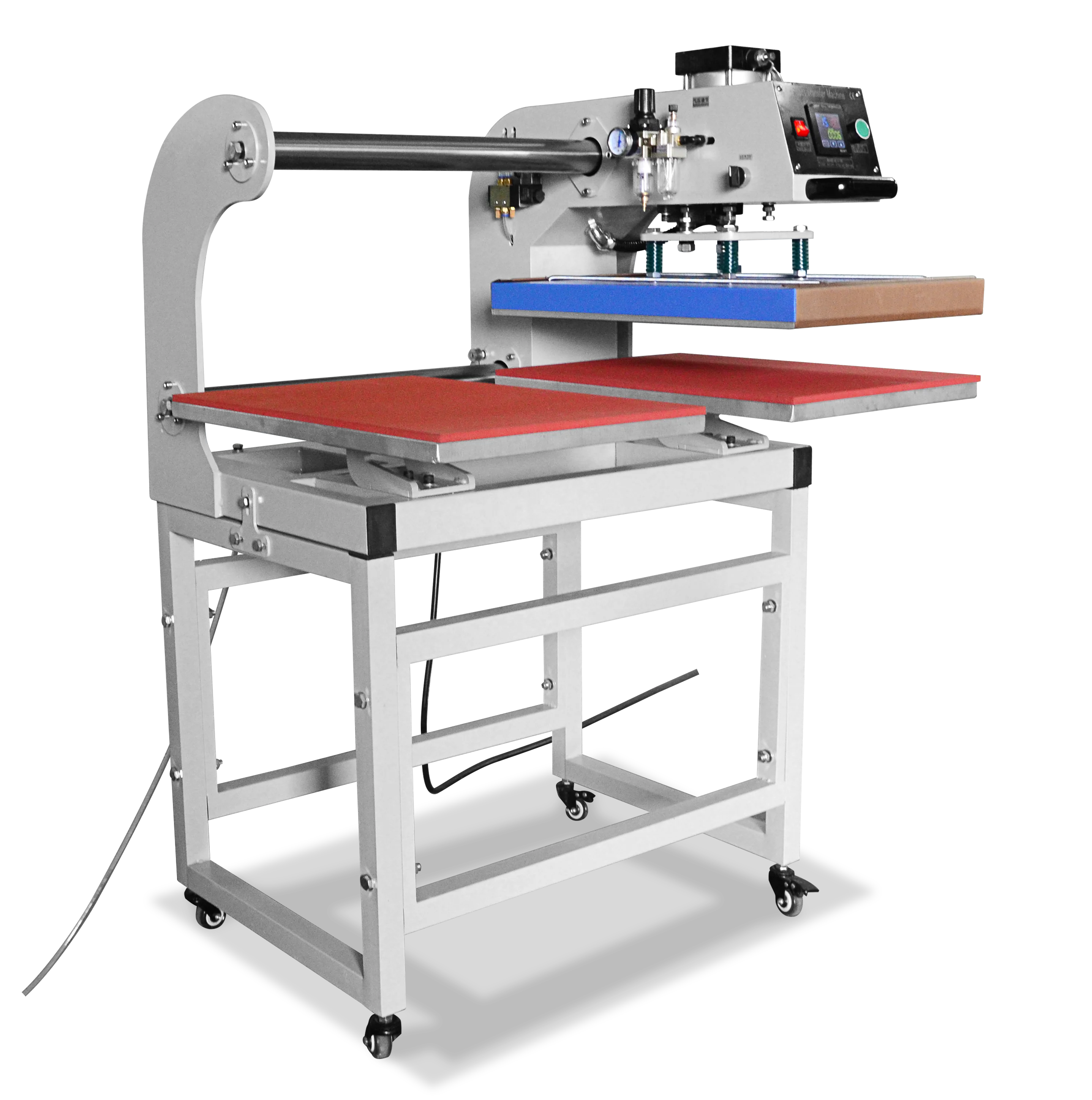 Pneumatic automatic slide sportswear jersey sublimation 16x24in dual beds heat transfer machine heat press