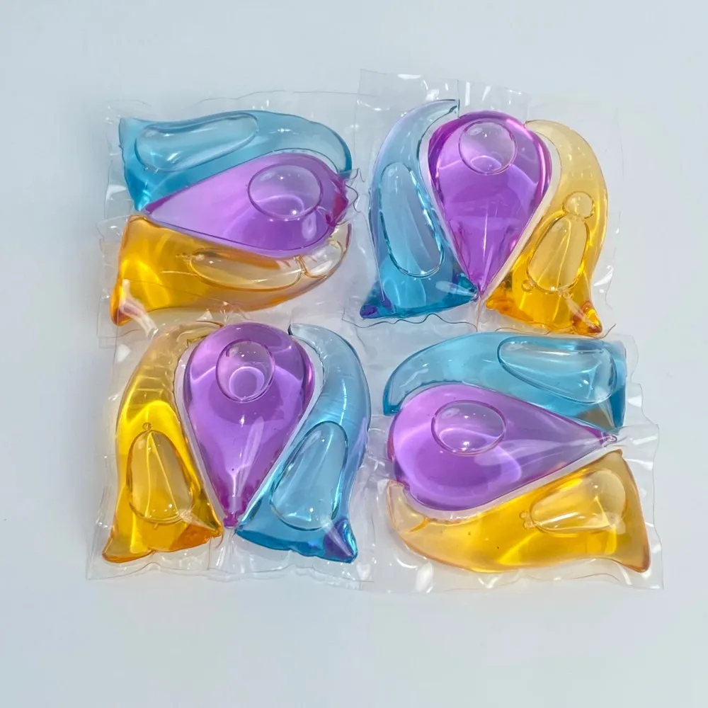 3-in-1 Eco-Friendly Disposable Laundry Pods 3-Chamber Gel Pods for Apparel Convenient 3-in-1 Laundey Solution