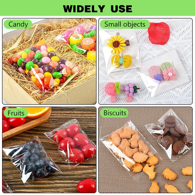 Custom Logo Printing Resealable Apparel Package OPP Bag Self Sealing Bopp Transparent Cello Clear Plastic Cellophane