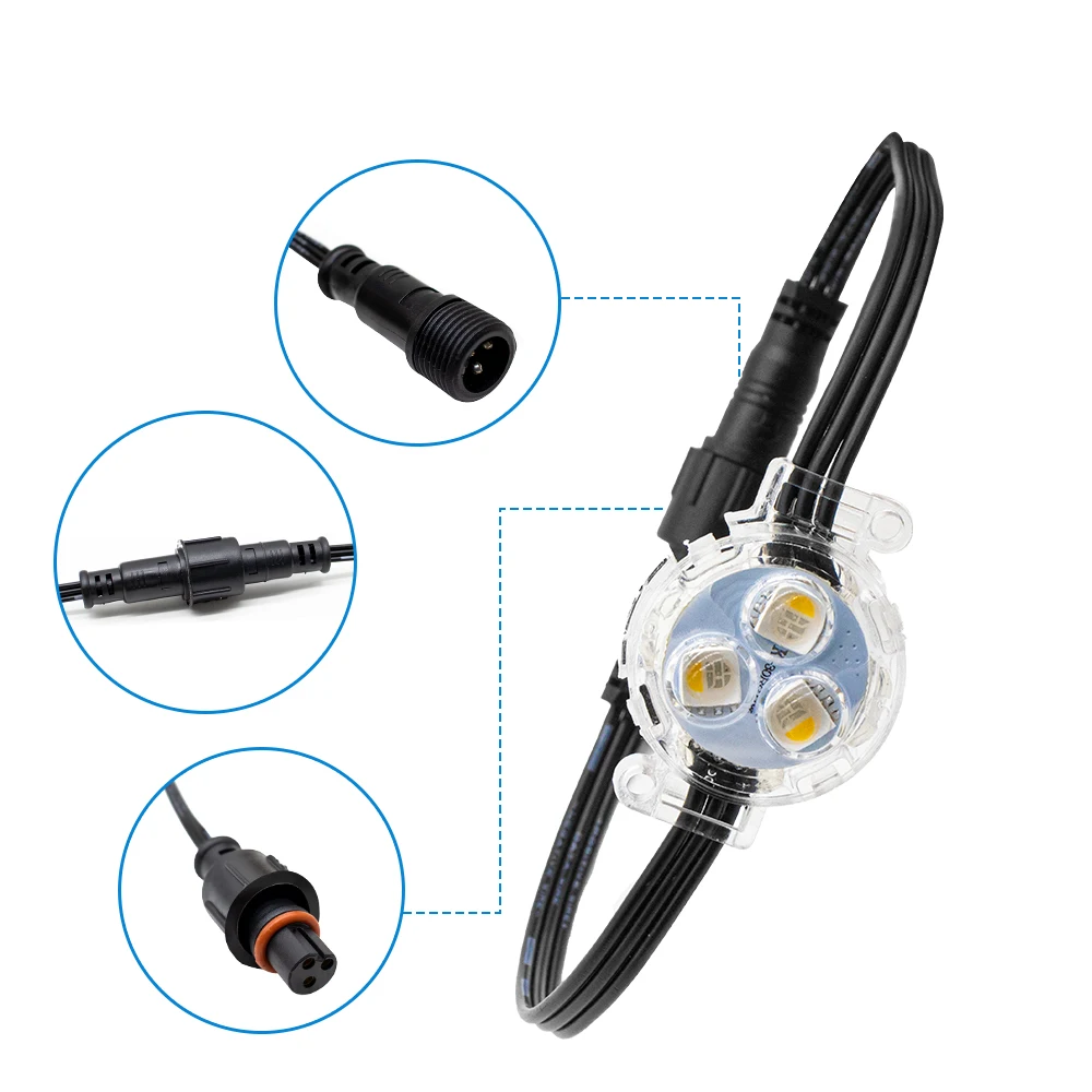 30 мм DC12V RGBW светодиодные перманентные пиксельные карнизы со сменным излучающим цветом для тематического парка рождественские дисплеи