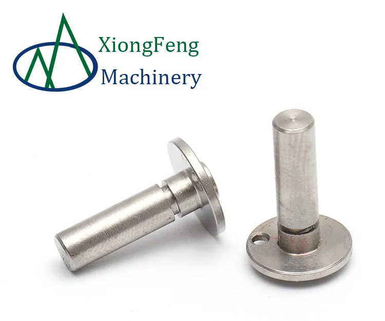 High Quality Standard 304 Stainless Steel Round Head Pin Shaft Flat Head With Hole Cylindrical Pin Straight Locating Pins