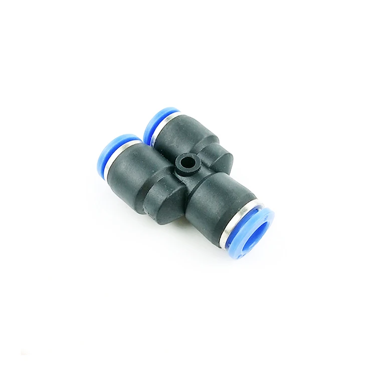 
TPY series plastic Y tee branch variable diameter pneumatic element tube fitting 