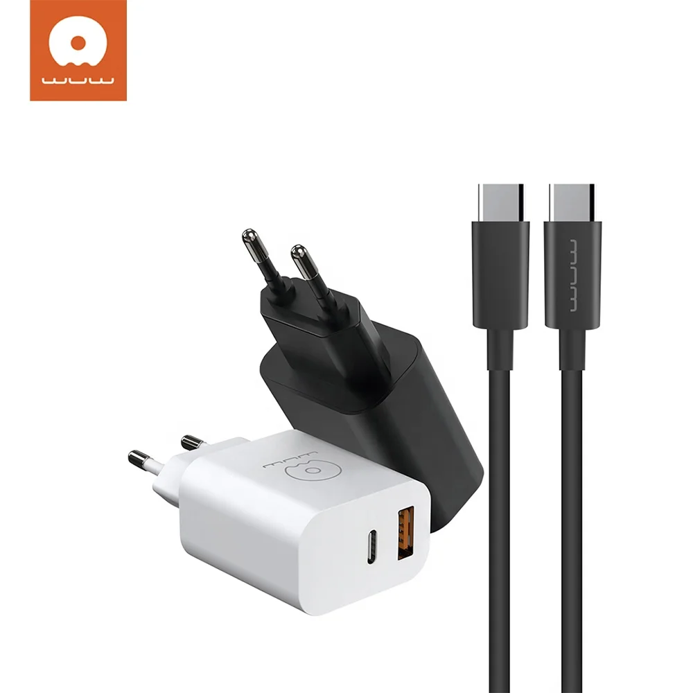 Настенное зарядное устройство PD UK EU pin 20 Вт usb-c USB двойной порт адаптер питания для iPhone 12 13 14 15 с гарантией